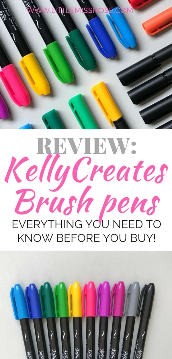 Kellycreates brush pens, a review, are these worth spending your money on? www.littlemissrose.com
