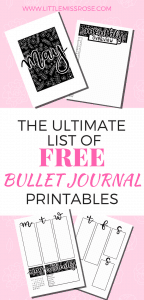 The Ultimate List of Free Bullet Journal Printables! - Little Miss Rose
