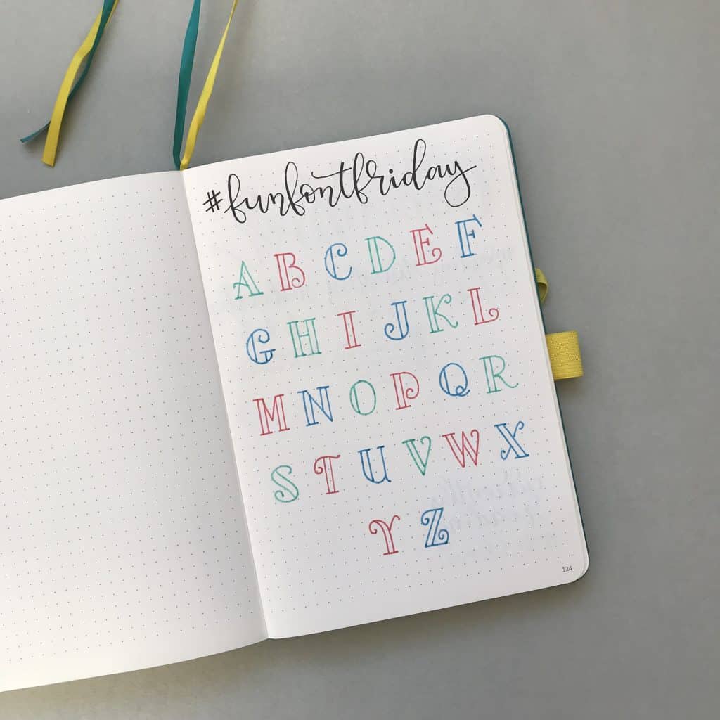 11 Simple Hand Lettered Fonts For Your Bullet Journal Little