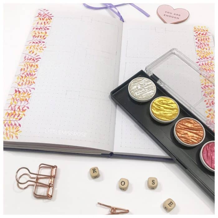 How to Create a Fall Themed Weekly Spread - Little Miss Rose