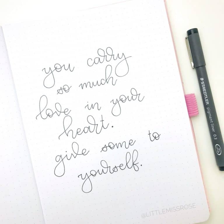 Romantic Hand-lettering Ideas for Your Bullet Journal - Little Miss Rose