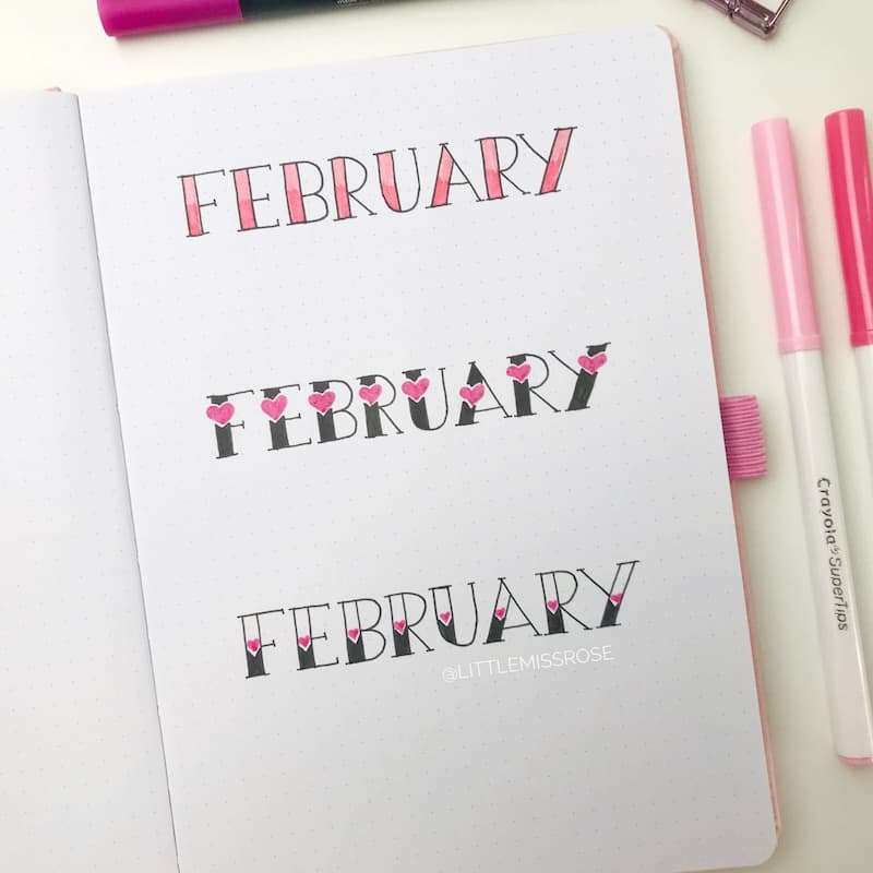 romantic hand-lettering font ideas for your bullet journal. learn these easy hand-lettering styles here!
