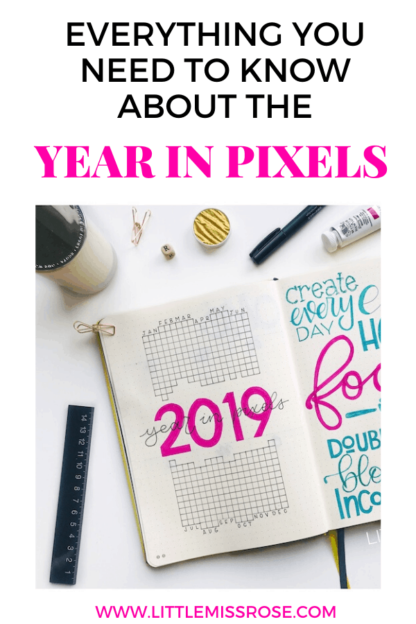 everything you need to know about a bullet journal year in pixels spread